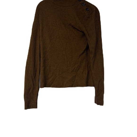 Women’s Bundle Ribbed Turtleneck Sweater Gray & Brown M/L - Picture 2 of 5